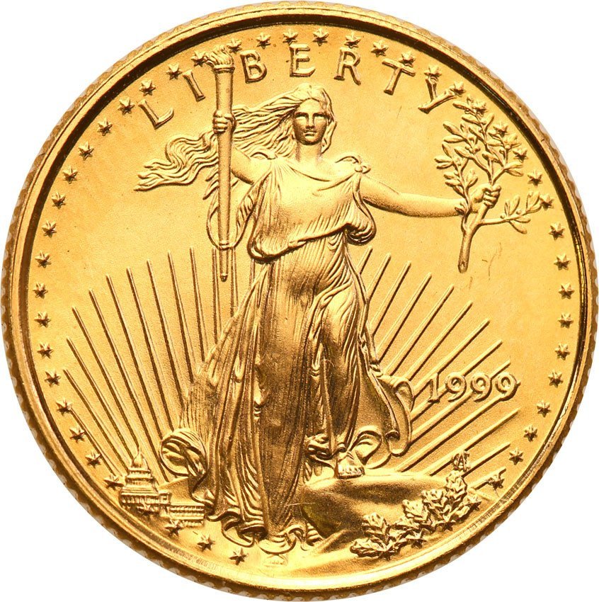 USA 5 dolarów 1999 (1/10 uncji złota) st.1